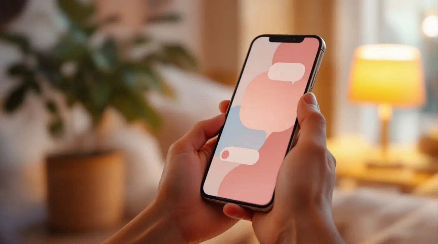 Abby AI support chat app on a phone