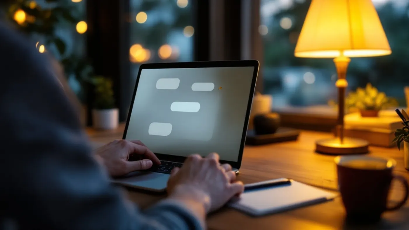 AI therapist prompt examples on a laptop