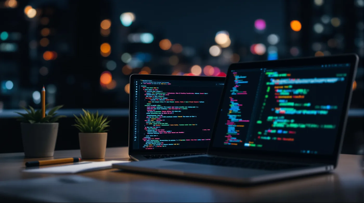 Developer workspace representing building an AI mental-health chatbot