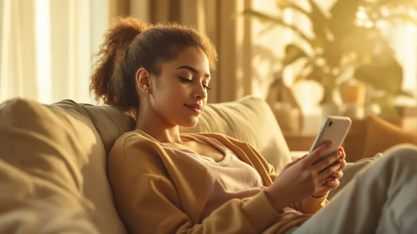 Free AI therapy chat on a phone at home