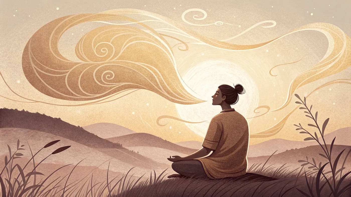 Illustration representing the restlessness and racing thoughts of anxiety