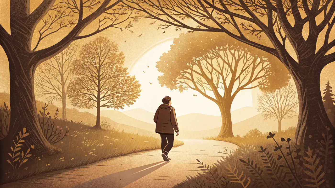 Illustration of a person rebuilding and finding hope after divorce through counseling