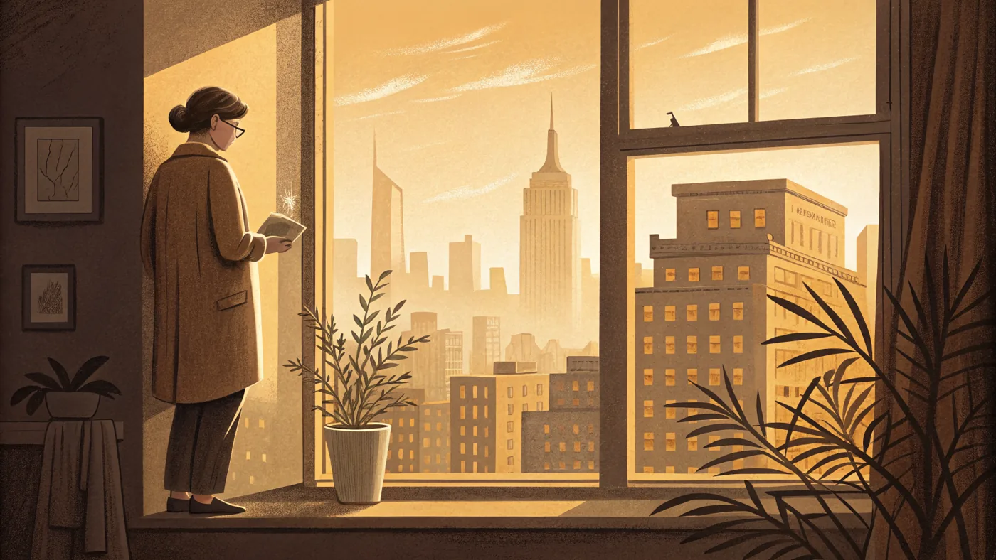 Illustration of an immigrant adjusting to life in a new country, representing acculturation stress and mental health.