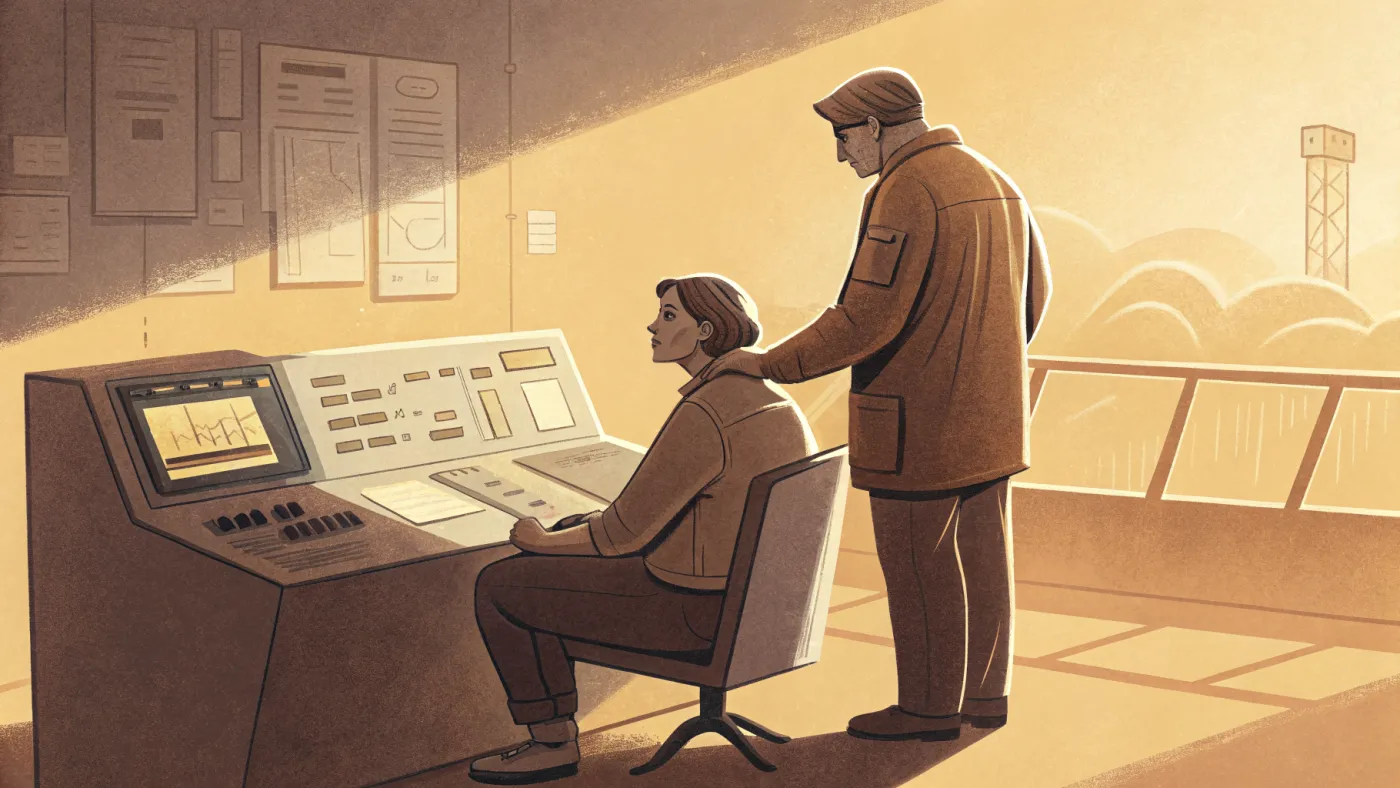 Illustration depicting the Milgram experiment on obedience to authority