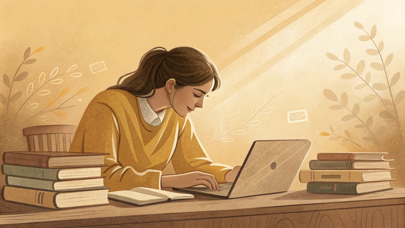 Illustration of a student earning an online forensic psychology degree