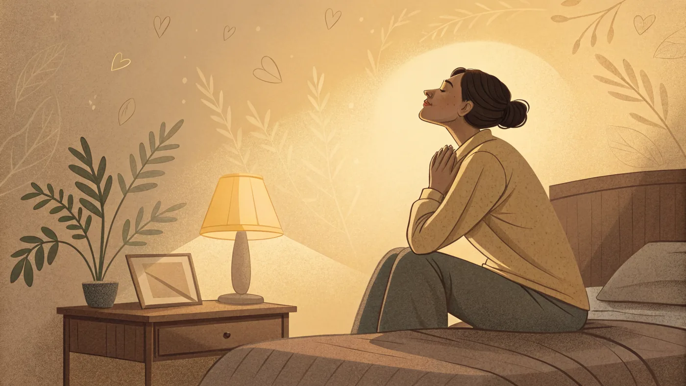 Illustration of a person calming through a panic attack, representing panic disorder and recovery