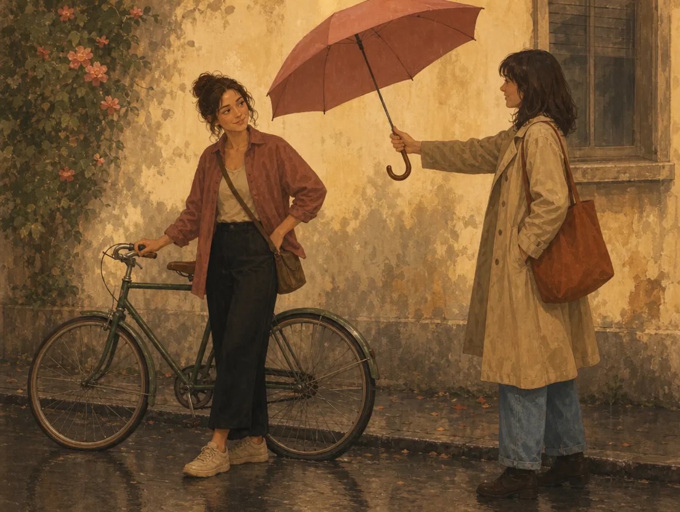 Life Philosophy Quiz: Stoic, Epicurean, Existentialist or Pragmatist? A woman calmly facing her bicycle's flat tire.